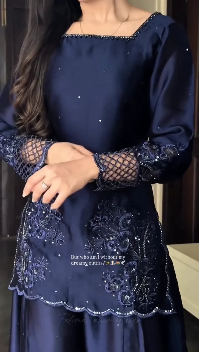 Women Embroidered Stitched 3 Piece