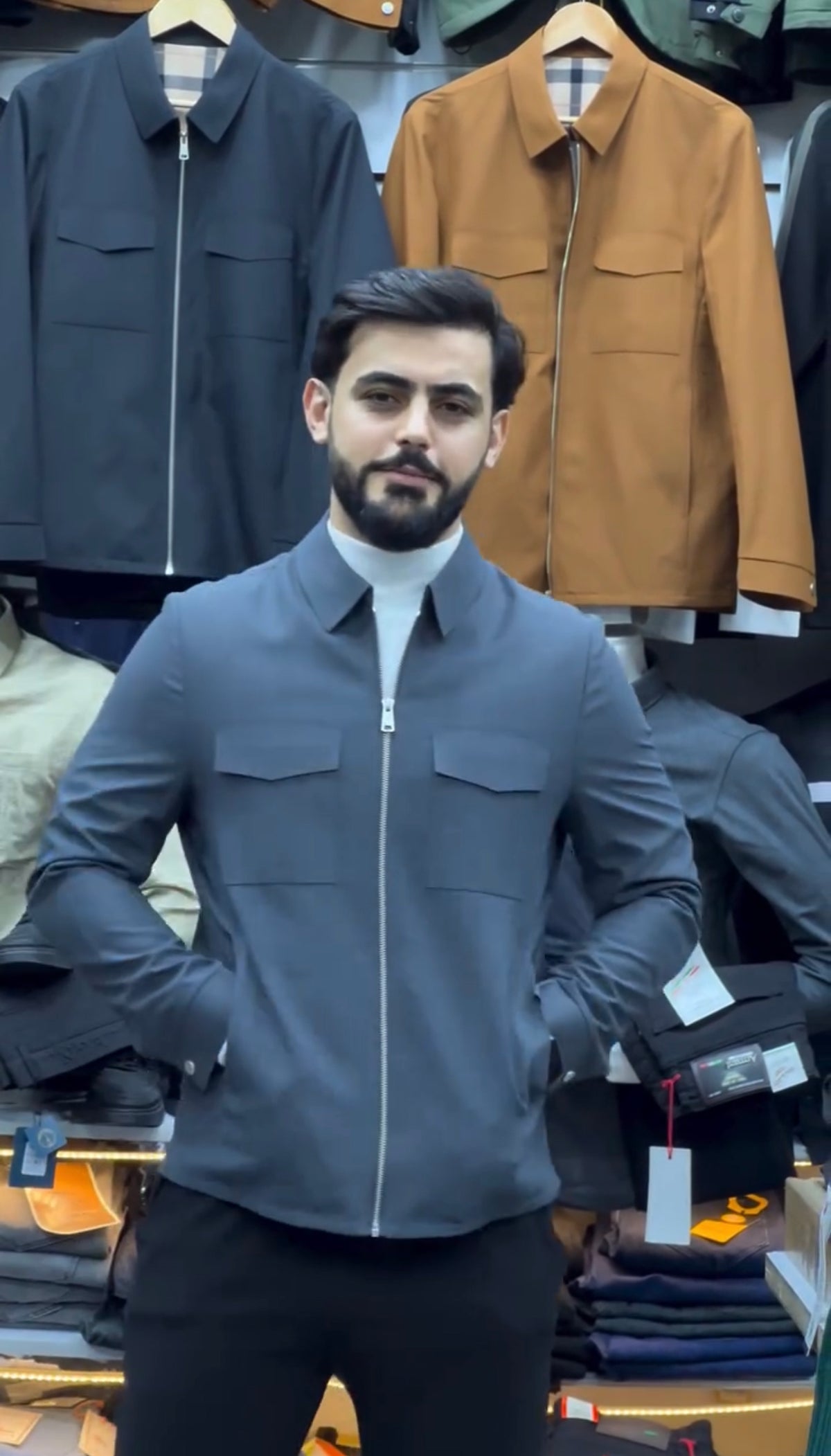 Men's Pocket Zipper Jacket