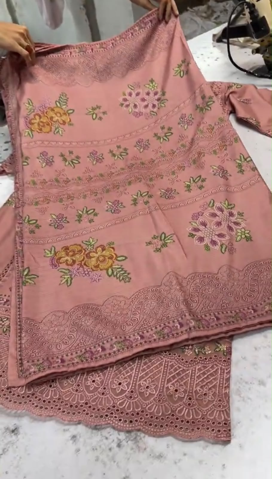 Women Embroidered 3 Piece Suit