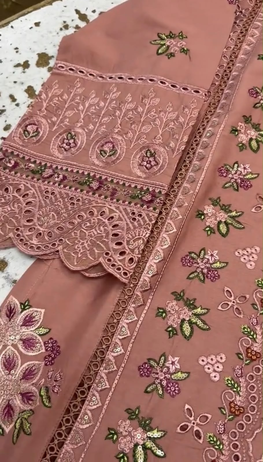 Women Embroidered 3 Piece Suit