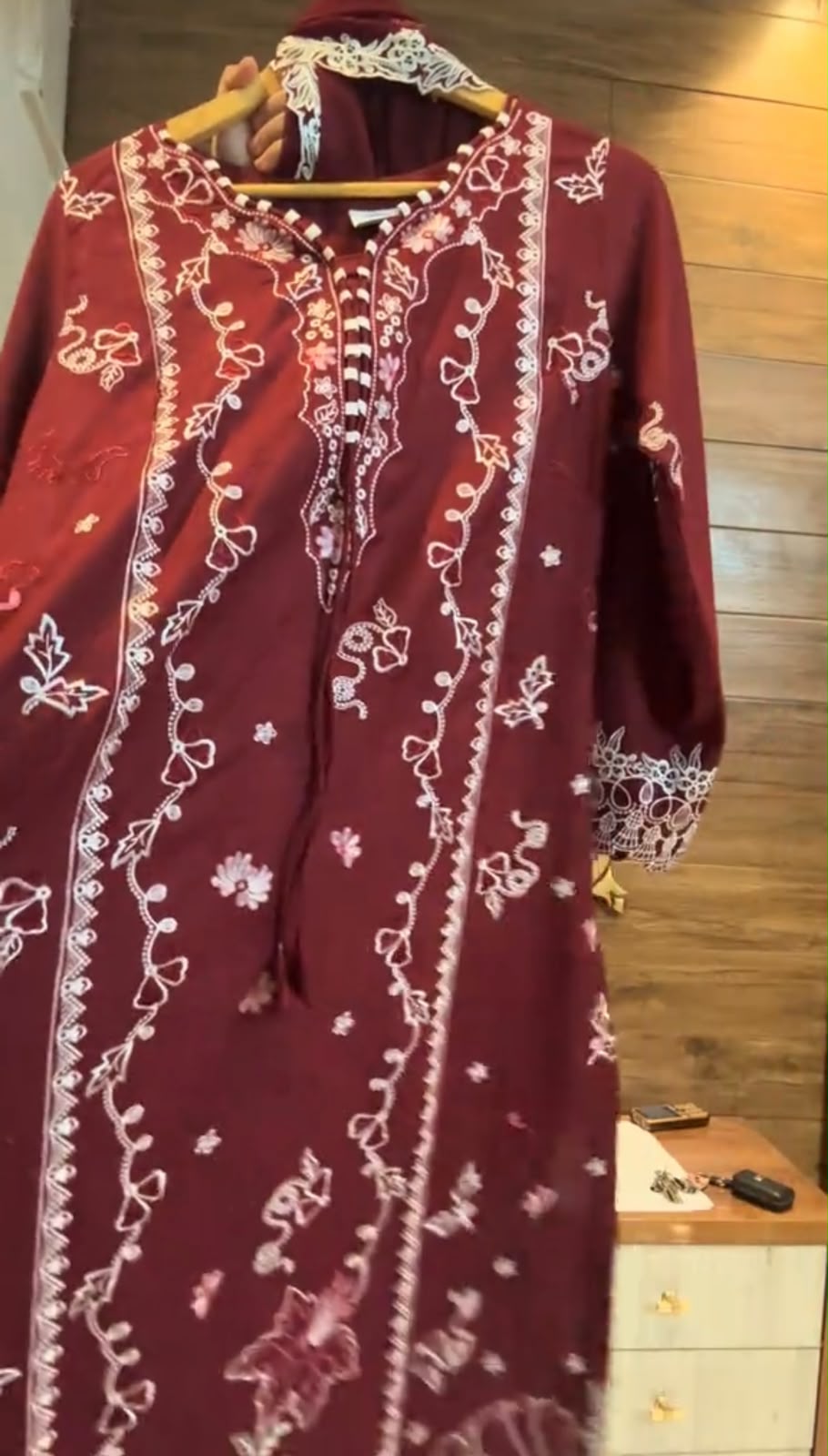 Dhanak 3 Piece Full Embroidered