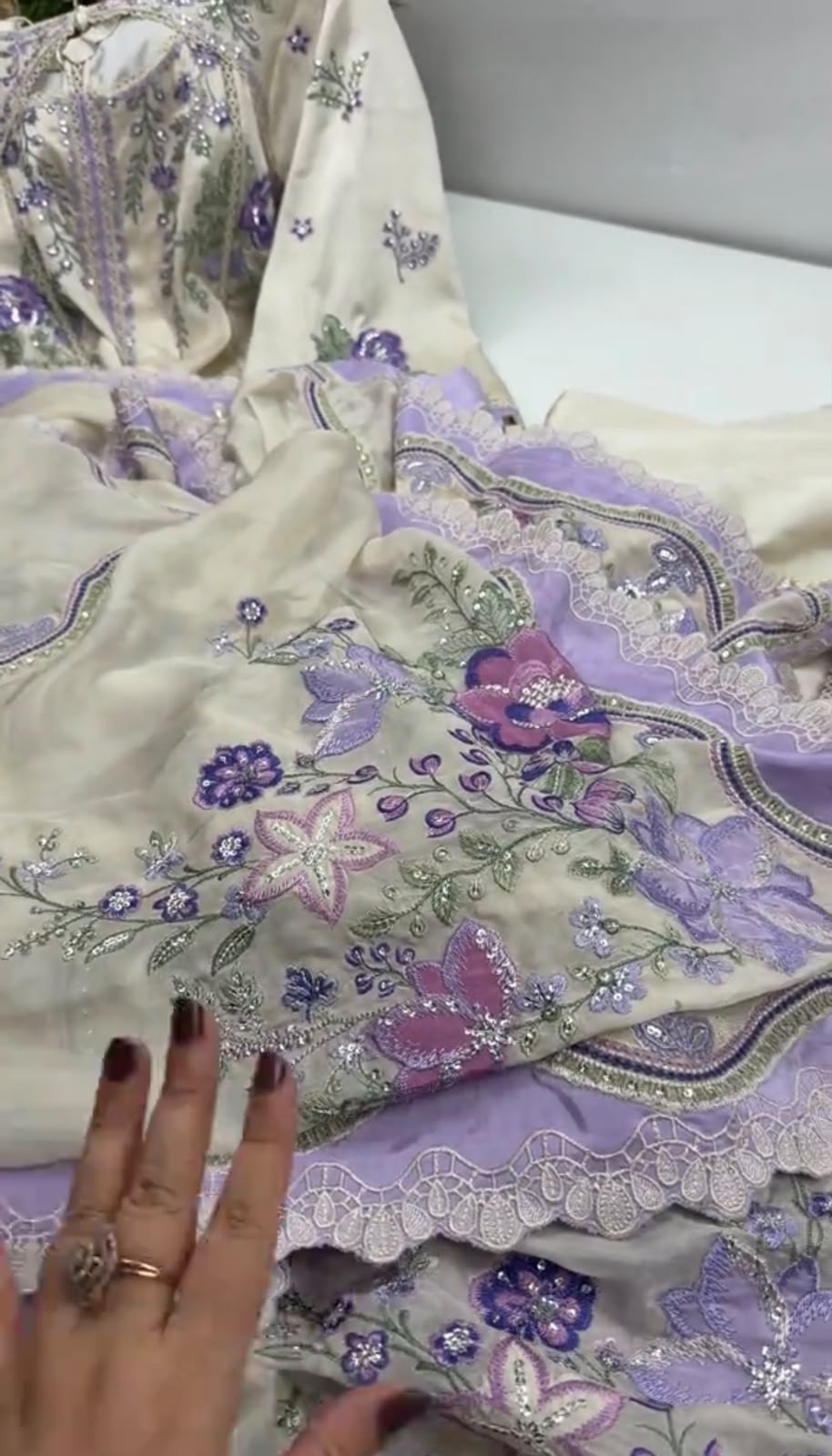 Women Embroidered Shamoze Silk Dress