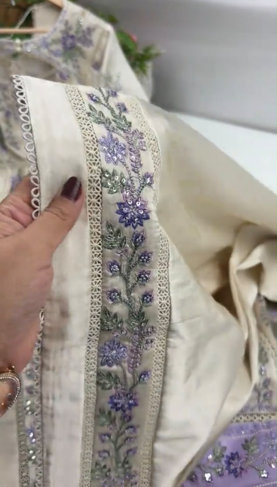 Women Embroidered Shamoze Silk Dress