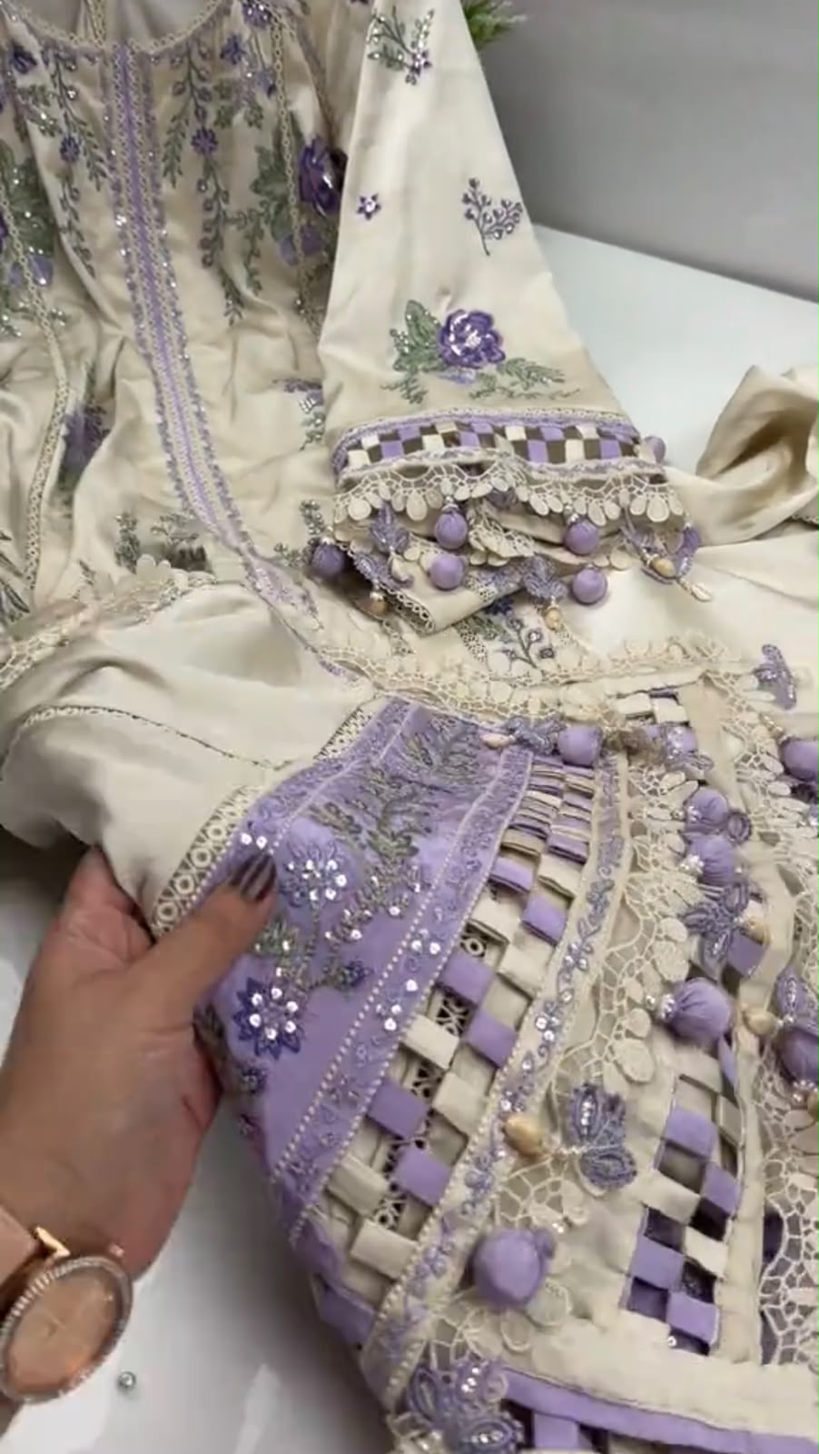 Women Embroidered Shamoze Silk Dress