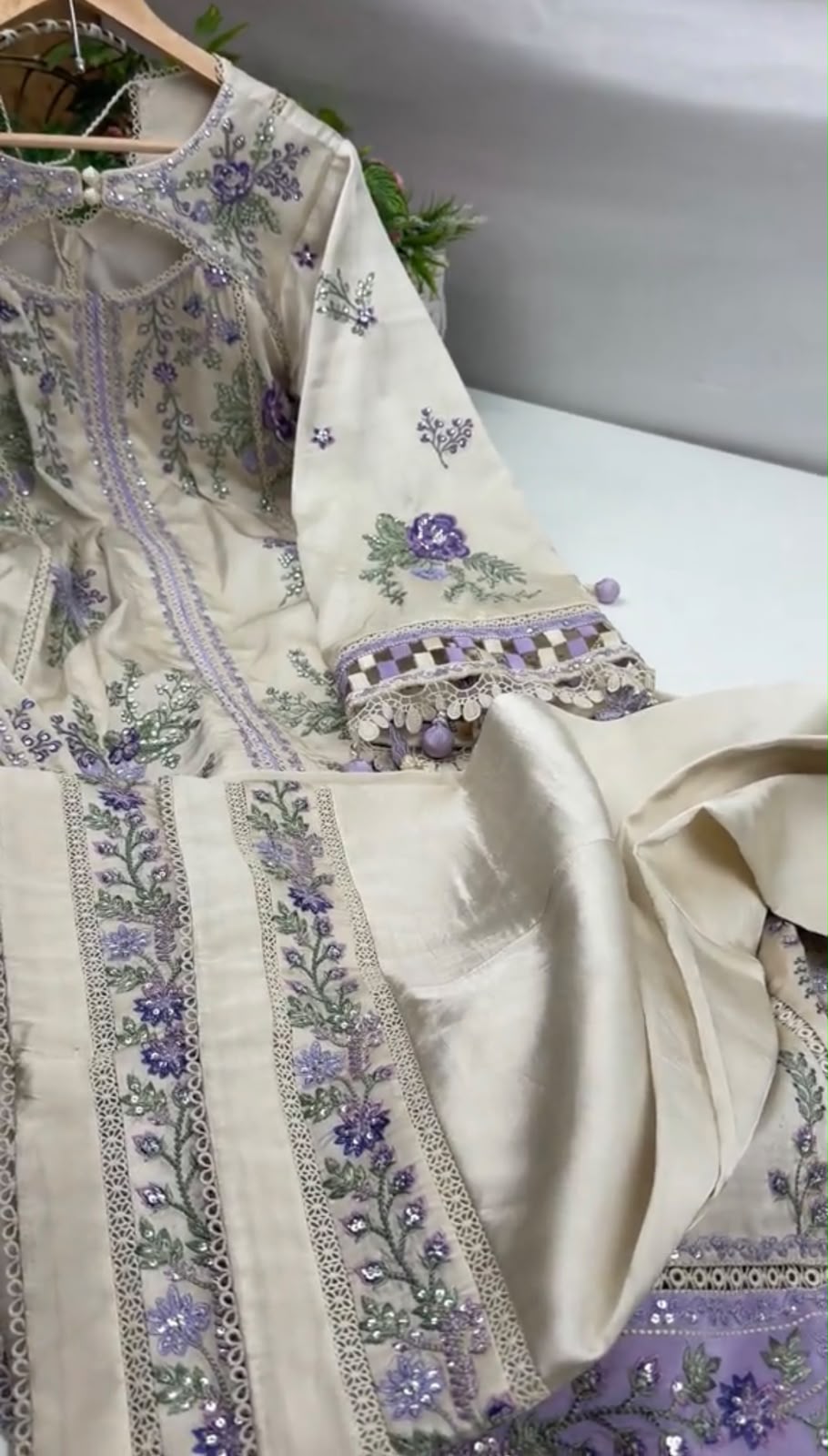 Women Embroidered Shamoze Silk Dress