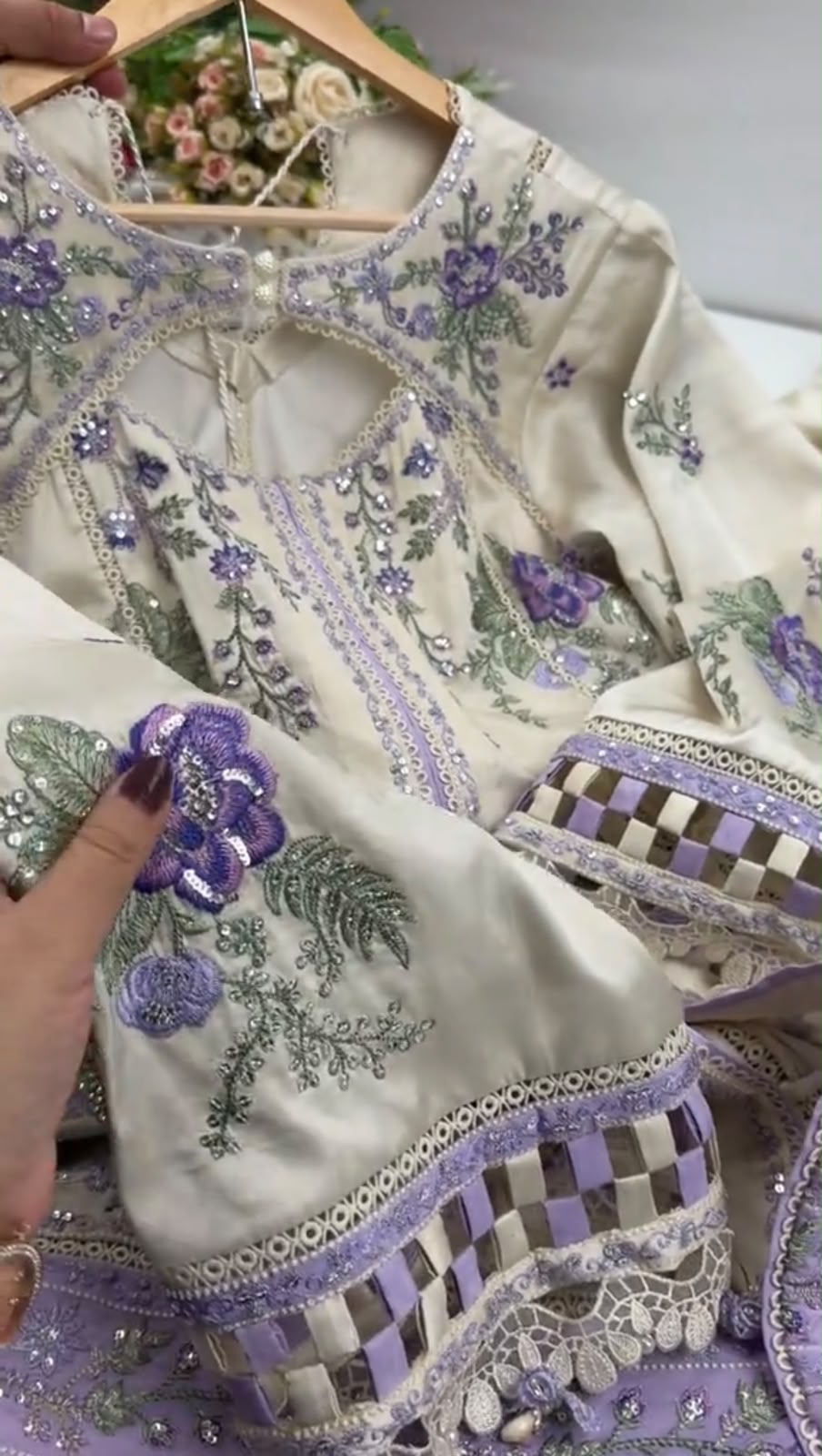 Women Embroidered Shamoze Silk Dress