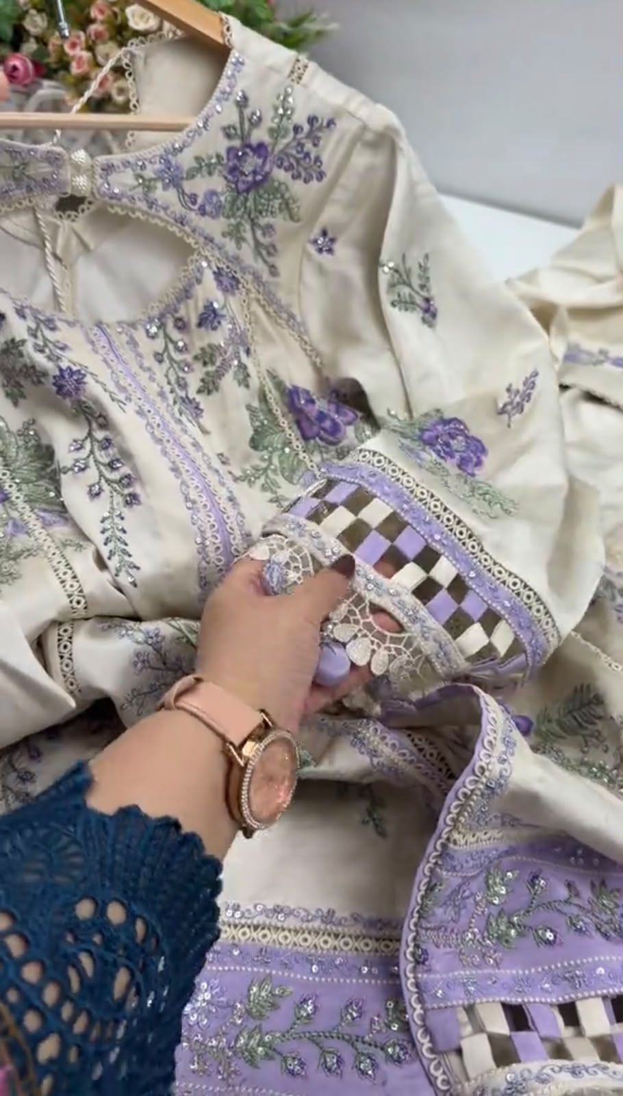 Women Embroidered Shamoze Silk Dress