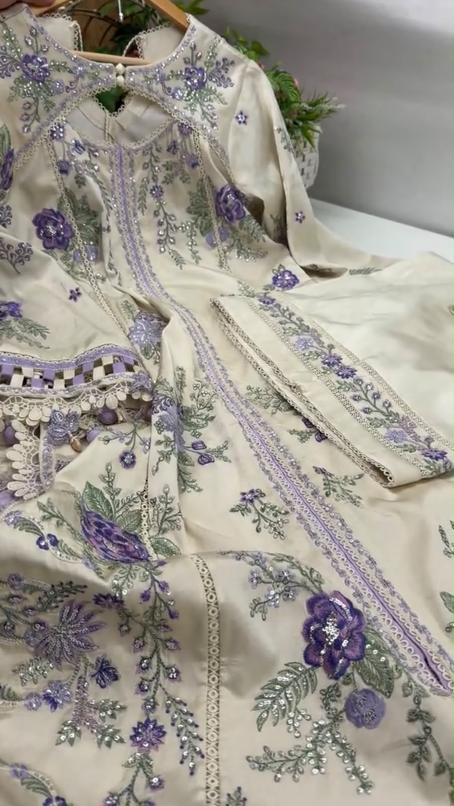 Women Embroidered Shamoze Silk Dress
