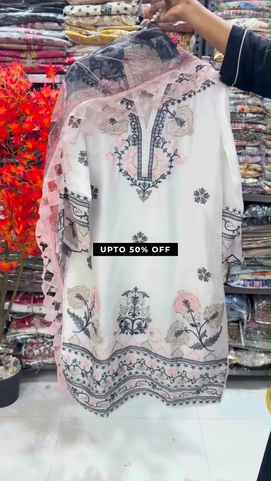 Women Embroidered 3 Piece Dress