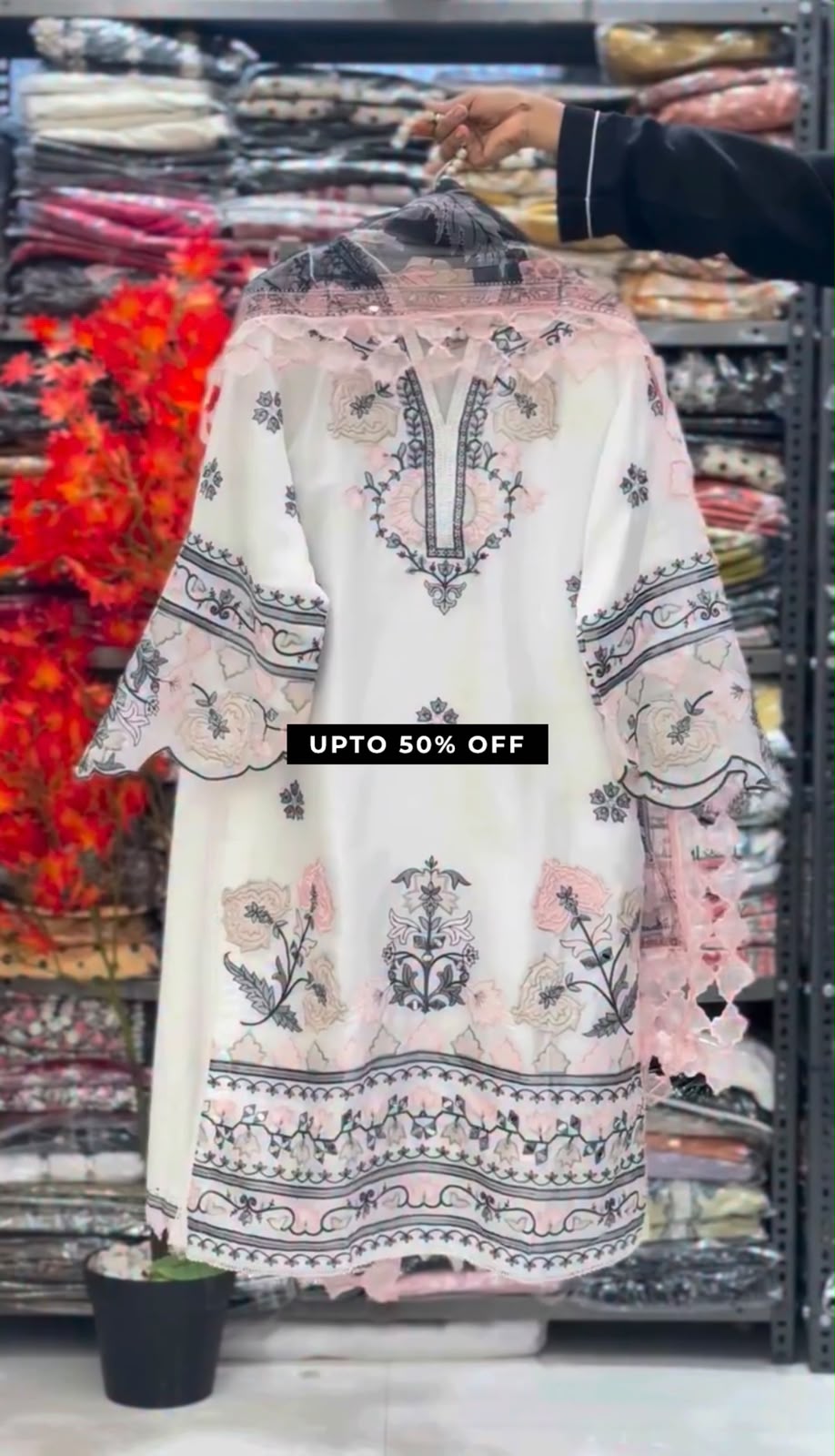 Women Embroidered 3 Piece Dress