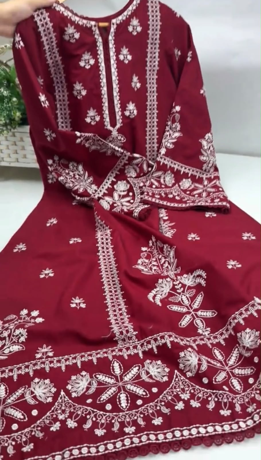 Kaftan 2 Piece Embroidered Dress