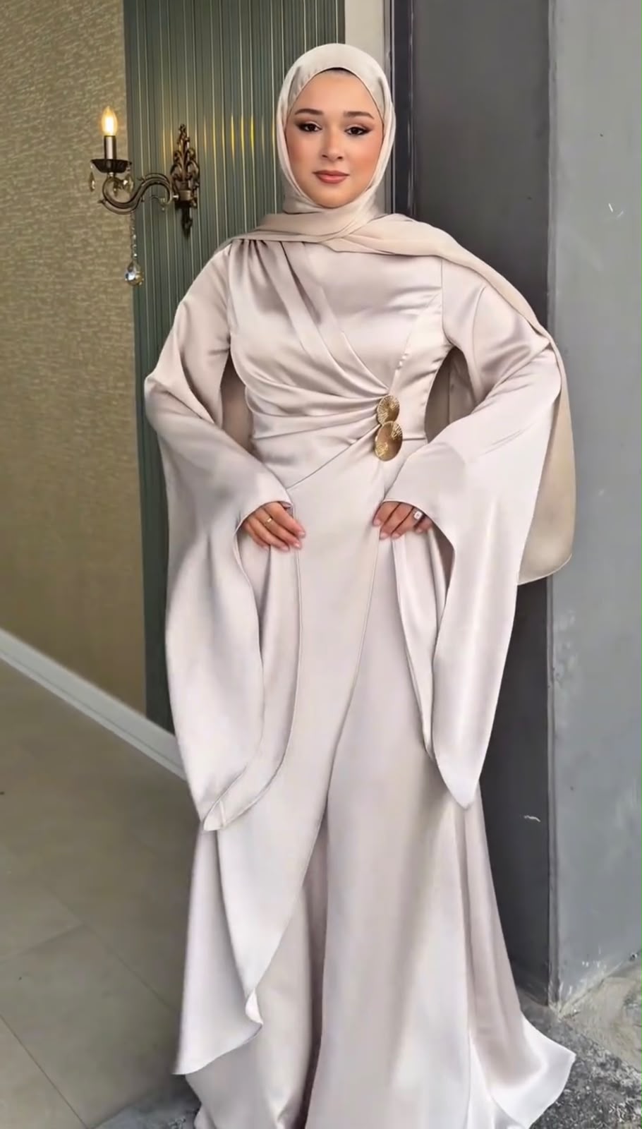 Women Stylish Full Abaya With Scarf