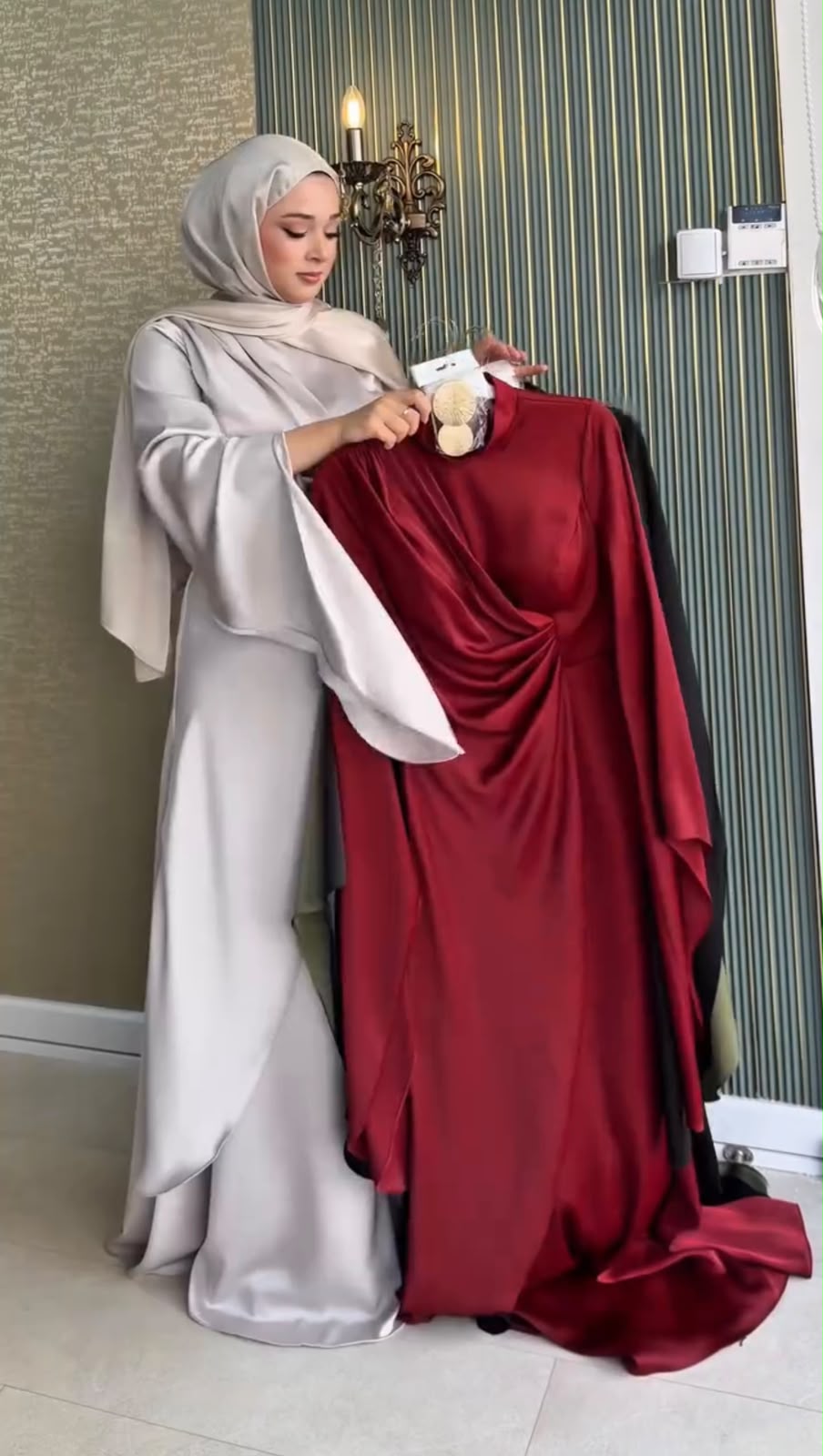 Women Stylish Full Abaya With Scarf