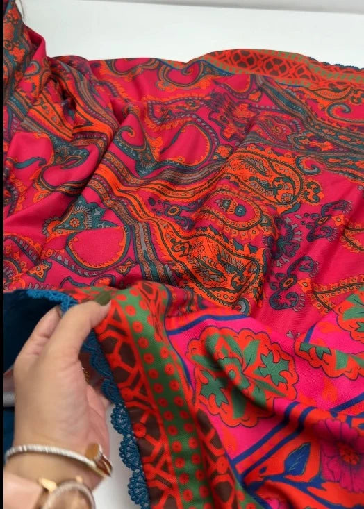 Stitched 3PC Premium Embroidered Dress