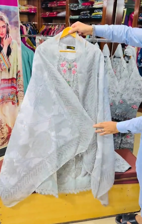 Women Embroidered 3 Pc Stitched